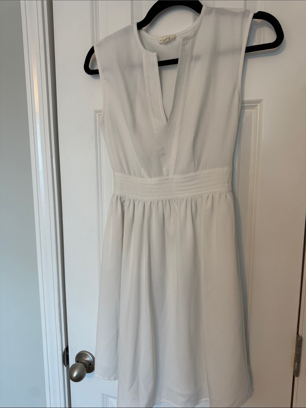 Maison Jules White Sleeveless Fit-and-Flare Dress